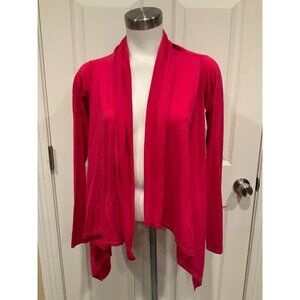 Max Mara Dark Hot Pink Open Front Cardigan, Size Small